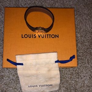Authentic Vuitton leather bracelet